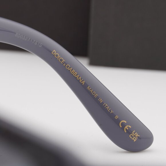 Dolce & Gabbana DG4447B 30906G Rectangle Sunglasses - Grey with Studs/Grey - Picture 10 of 10